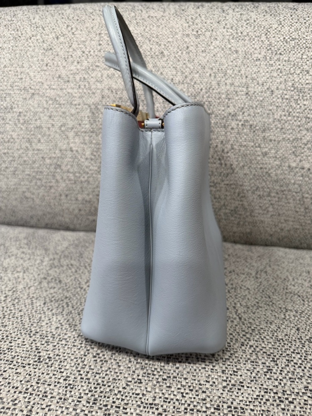 Fendi Blue Leather Small 2Jours Tote - Picture 7 of 16